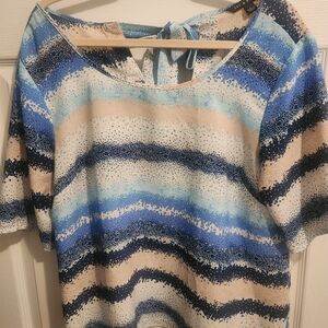 Zac and Rachel Sand And Sea Tie Back Top